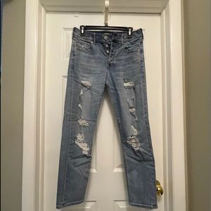 Express Vintage Skinny High Rise Button Fly